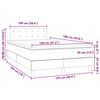 vidaXL Κρεβάτι Boxspring με Στρώμα & LED Λευκό 120x190 εκ. Συνθ. Δέρμα