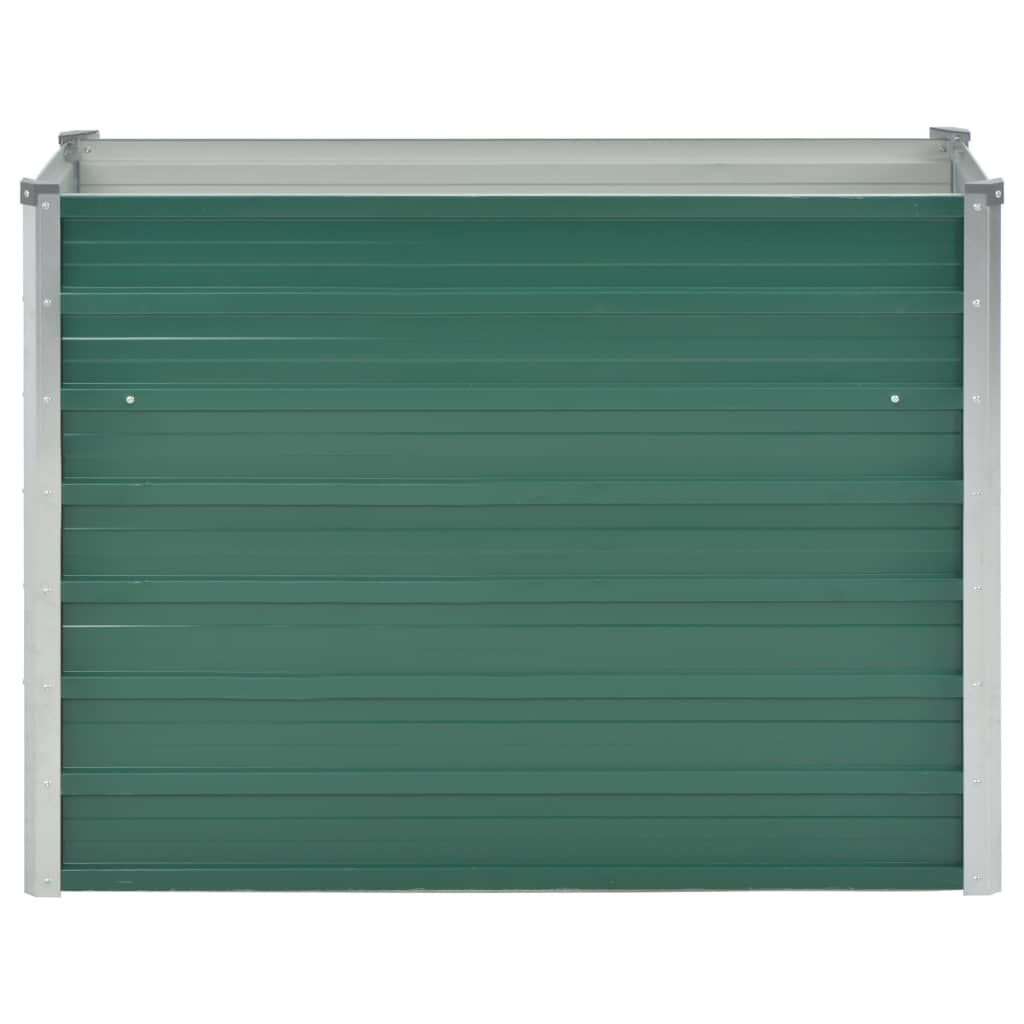 vidaXL Ζαρντινιέρα Υπερυψωμένη Πράσινη 100x40x77 εκ. Γαλβαν. Χάλυβας