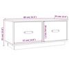 vidaXL Έπιπλο Τηλεόρασης Καφέ Μελί 80x34x35 εκ από Μασίφ Ξύλο Πεύκου