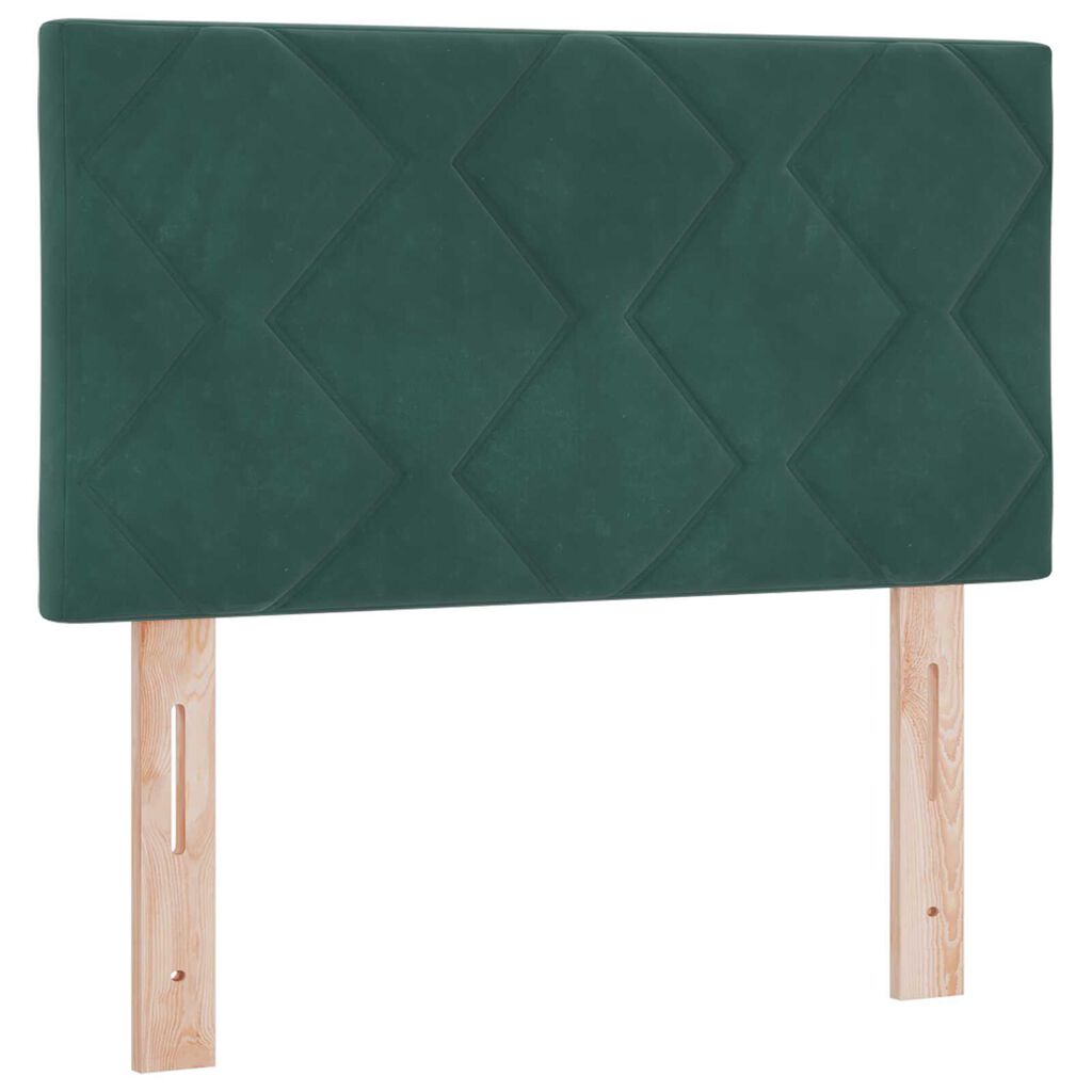 vidaXL Κρεβάτι με ελατήρια Σκούρο πράσινο 80 x 200 cm Βελούδο