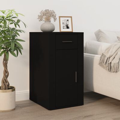 vidaXL Ντουλάπι Γραφείου Μαύρο 40 x 49 x 75 εκ. από Επεξεργασμένο Ξύλο