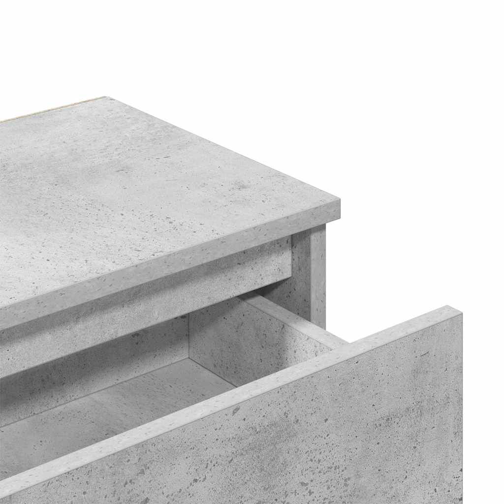 vidaXL Κομοδίνα 2 τεμ. Γκρι Σκυροδέματος 40 x 30 x 39 εκ. Επεξ. Ξύλο