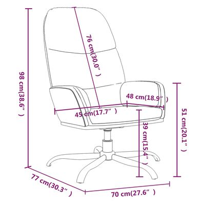 vidaXL Πολυθρόνα Relax Ανοιχτό Γκρι Υφασμάτινη με Σκαμπό