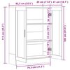vidaXL Βιτρίνα Μαύρη 82,5 x 30,5 x 115 εκ. Επεξ. Ξύλο