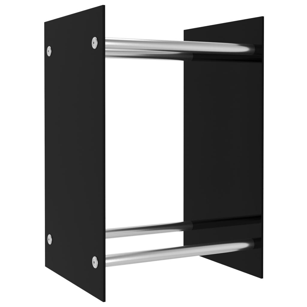 vidaXL Ράφι Καυσόξυλων Μαύρο 40 x 35 x 60 εκ. Γυάλινο