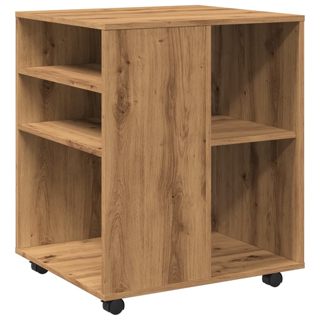 vidaXL Ντουλάπι Τροχήλατο Αρτισιανή Δρυς 60x53x72 εκ. Επεξεργ. Ξύλο