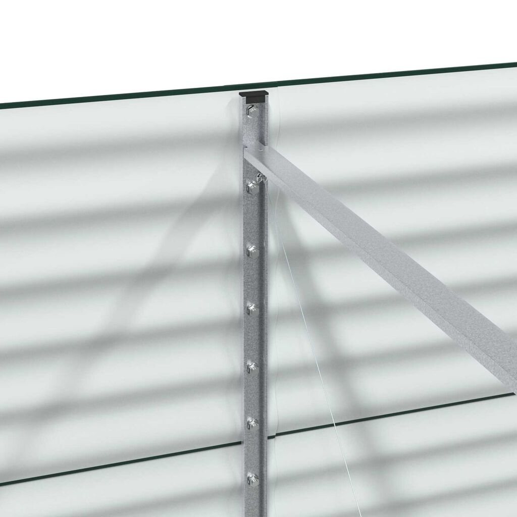 vidaXL Υψωμένο Κρεβάτι Κήπου Πράσινο 320x80x81 εκ από Γαλβανισμένο Χάλυβα