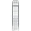 vidaXL Συρματοκιβώτια Τοξωτά 2 τεμ. 200x30x100/120 εκ. Γαλβαν. Ατσάλι