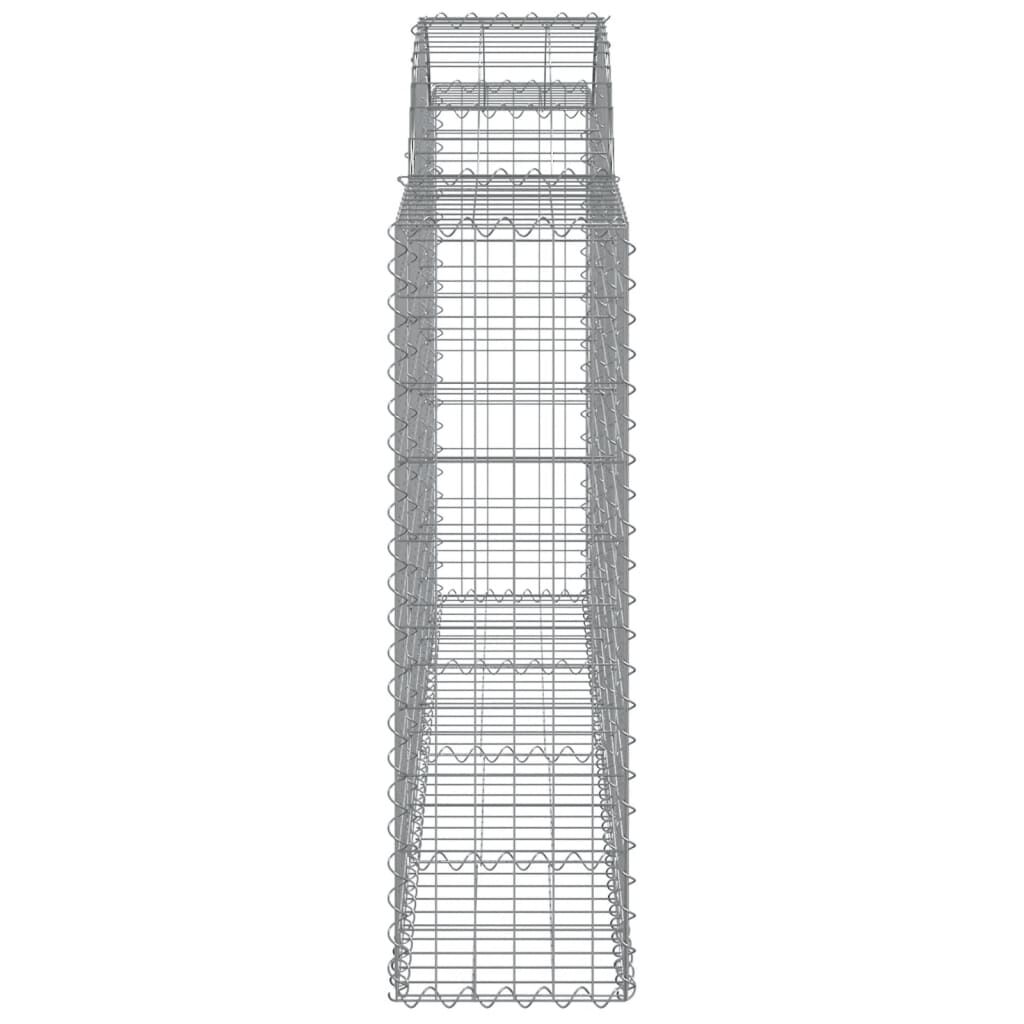 vidaXL Συρματοκιβώτια Τοξωτά 2 τεμ. 200x30x100/120 εκ. Γαλβαν. Ατσάλι