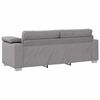 vidaXL Καναπές με μαξιλάρι Σκούρο γκρι 219 x 77 x 82 εκ ύφασμα