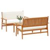 vidaXL Σετ Καναπέ Κήπου 3 pcs Καφέ 75 x 45 x 38 εκ. Μασίφ ξύλο ακακίας