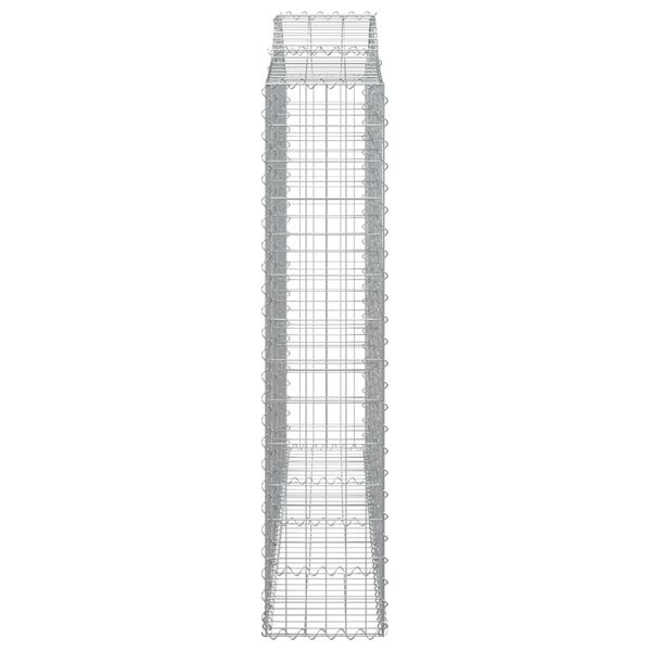 vidaXL Συρματοκιβώτια Τοξωτά 3 τεμ. 200x30x140/160 εκ. Γαλβαν. Ατσάλι