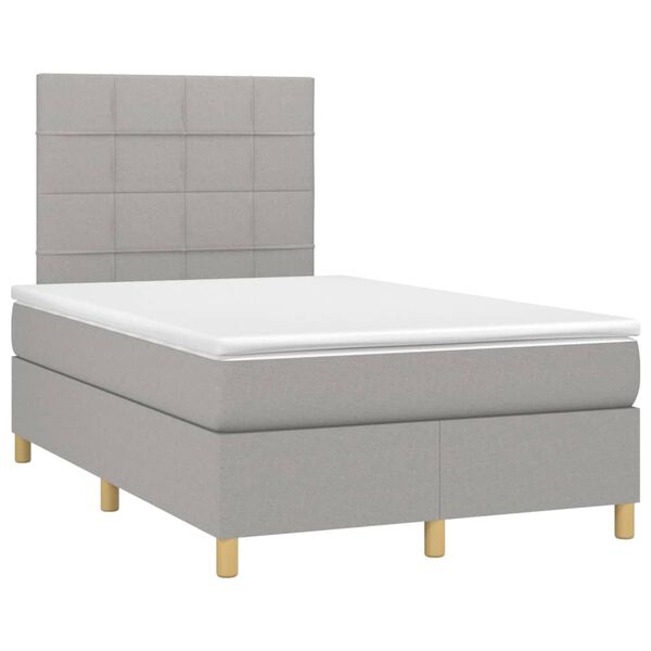 vidaXL &Kappa;&rho;&epsilon;&beta;ά&tau;&iota; Boxspring &mu;&epsilon; &Sigma;&tau;&rho;ώ&mu;&alpha; & LED &Alpha;&nu;.&Gamma;&kappa;&rho;&iota; 120x200 &epsilon;&kappa; &Upsilon;&phi;&alpha;&sigma;&mu;ά&tau;&iota;&nu;&omicron;