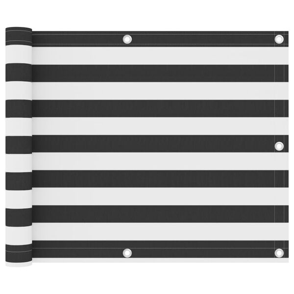 vidaXL Διαχωριστικό Βεράντας Ανθρακί/Λευκό 75 x 400 εκ. Ύφασμα Oxford