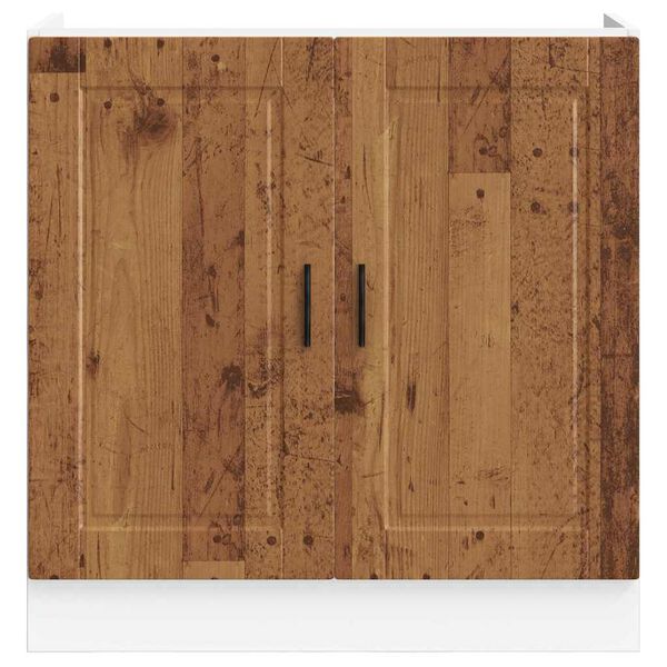 vidaXL Ντουλάπι βάσης νεροχύτη Porto Παλιό Ξύλο 80x46x81,5 cm