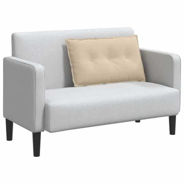 vidaXL Μαξιλάρι Πλάτης Κρεμ 80 x 50 cm Ύφασμα Μικροΐνας