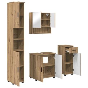 vidaXL &Sigma;&epsilon;&tau; &Epsilon;&pi;ί&pi;&lambda;&omega;&nu; &Mu;&pi;ά&nu;&iota;&omicron;&upsilon; 4 &tau;&mu;&chi;. Artisan Oak 61 x 35 x 64 &epsilon;&kappa;.