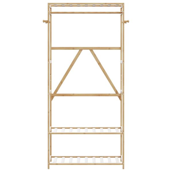 vidaXL Κρεμάστρα Ρούχων με Ράφια 80x40x175 εκ. Μπαμπού
