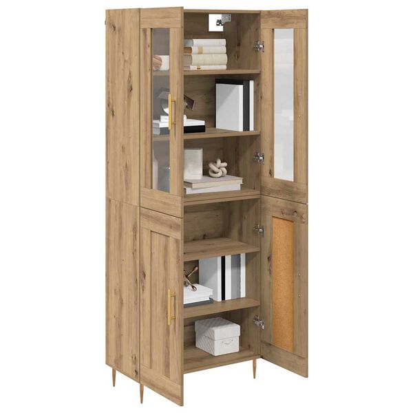 vidaXL Highboard 2 pcs Artisan Oak &Epsilon;&pi;&epsilon;&xi;&epsilon;&rho;&gamma;&alpha;&sigma;&mu;έ&nu;&omicron; &xi;ύ&lambda;&omicron;