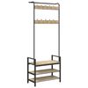 vidaXL Κρεμάστρα Sonoma Δρυς 75 x 34 x 184 εκ Επεξεργασμένο ξύλο