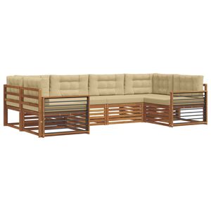 vidaXL &Sigma;&epsilon;&iota;&rho;ά &Kappa;&alpha;&nu;&alpha;&pi;έ &Epsilon;&xi;&omega;&tau;&epsilon;&rho;&iota;&kappa;&omicron;ύ &mu;&epsilon; &mu;&alpha;&xi;&iota;&lambda;ά&rho;&iota; 6 pcs &Phi;&upsilon;&sigma;&iota;&kappa;ό &kappa;&alpha;&iota; &Mu;&pi;&epsilon;&zeta;