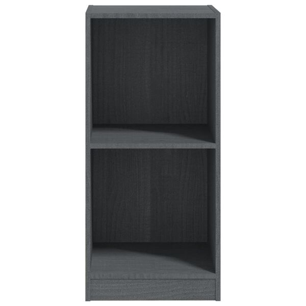 vidaXL Βοηθητικό Ντουλάπι Γκρι 35,5 x 33,5 x 76 εκ. Μασίφ Ξύλο Πεύκου