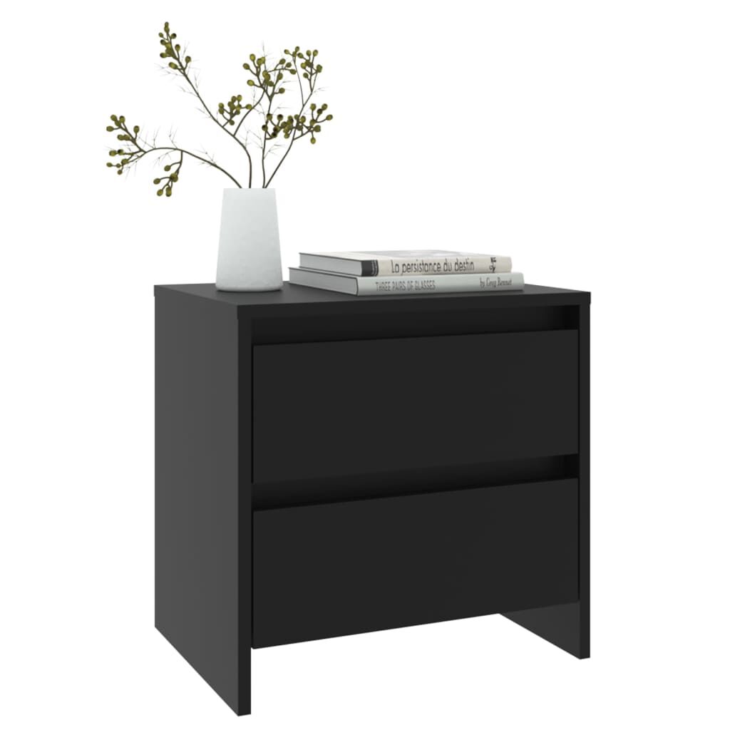 vidaXL Κομοδίνο Μαύρο 45 x 34,5 x 44,5 εκ. από Μοριοσανίδα