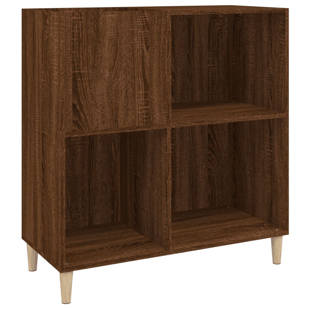 vidaXL Δισκοθήκη Καφέ Δρυς 84,5 x 38 x 89 εκ. από Επεξεργασμένο Ξύλο