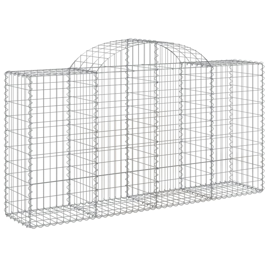 vidaXL Συρματοκιβώτια Τοξωτά 50 τεμ. 200x50x100/120 εκ. Γαλβαν. Ατσάλι