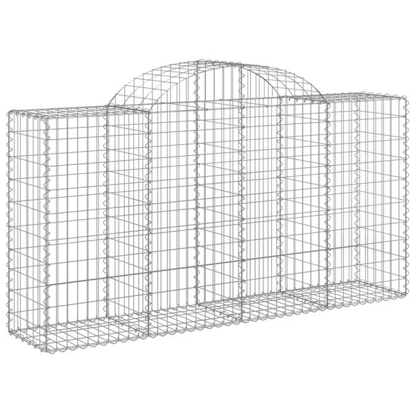 vidaXL Συρματοκιβώτια Τοξωτά 50 τεμ. 200x50x100/120 εκ. Γαλβαν. Ατσάλι