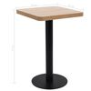 vidaXL Τραπέζι Bistro Ανοιχτό Καφέ 50 x 50 εκ. από MDF