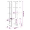 vidaXL Βιβλιοθήκη/Διαχωρ. Χώρου Γκρι Sonoma 80x30x160 εκ. Επεξ. Ξύλο