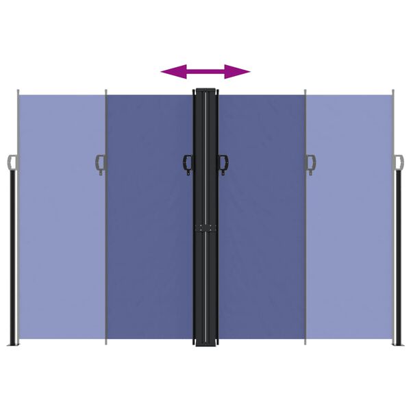 vidaXL Σκίαστρο Πλαϊνό Συρόμενο Μπλε 220 x 600 εκ.