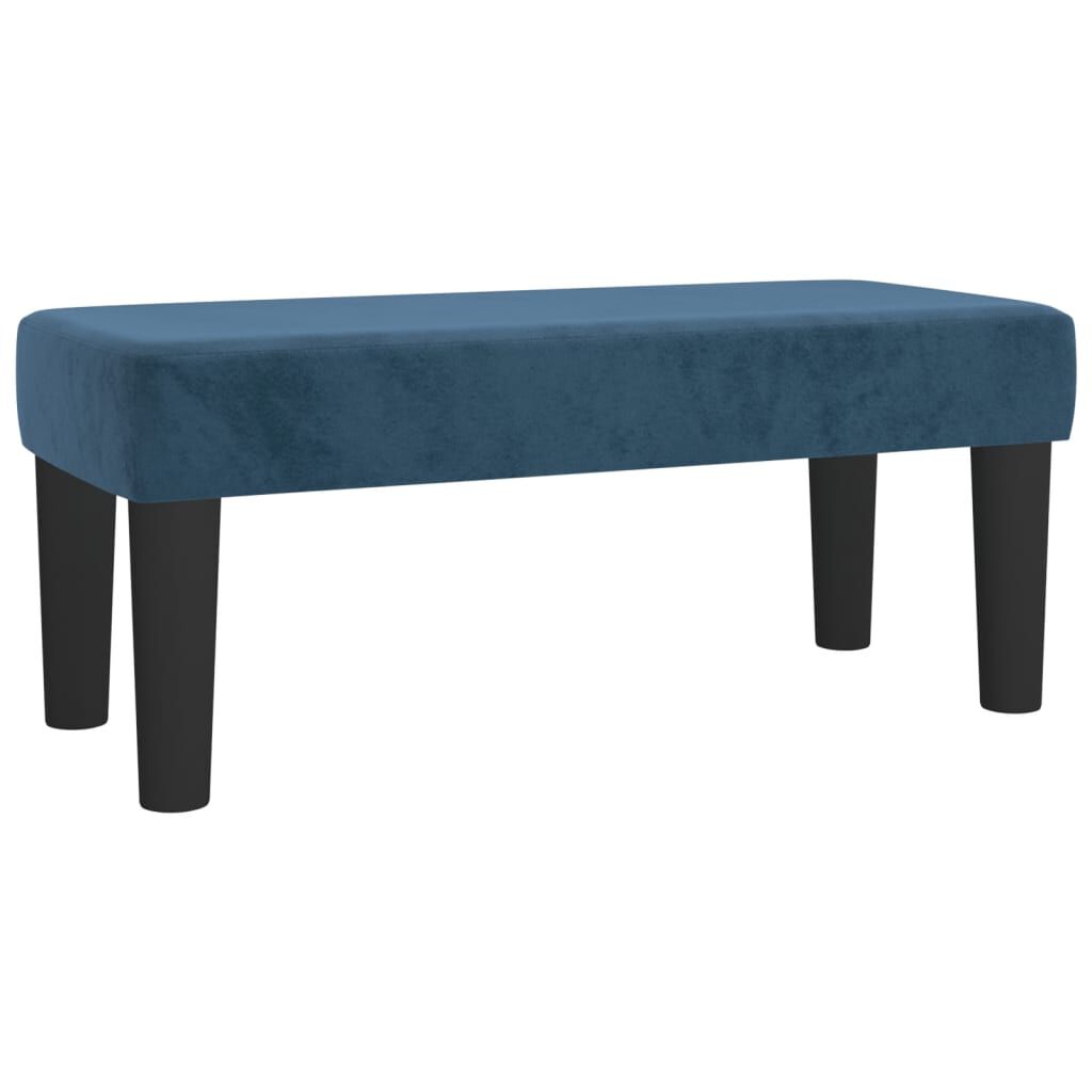 vidaXL Κρεβάτι Boxspring με Στρώμα Σκούρο Μπλε 120x190 εκ. Βελούδινο