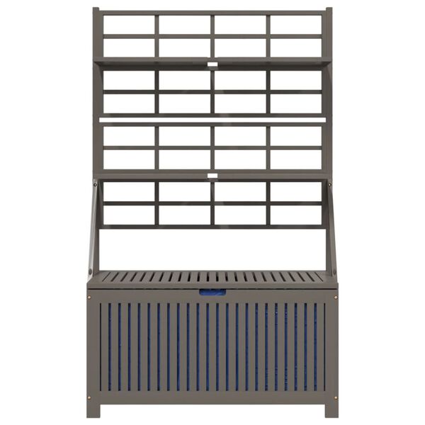 vidaXL Μπαούλο Αποθήκευσης Καφασωτό Γκρι 99x50x160 Μασίφ Ξύλο Ακακίας