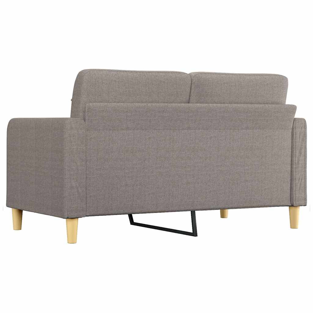 vidaXL Καναπές Διθέσιος Taupe 140 εκ. Υφασμάτινος