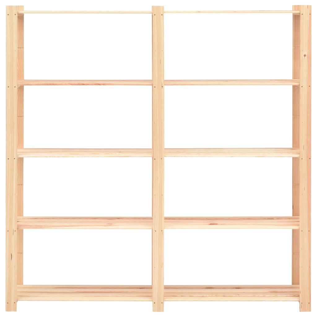 vidaXL Ραφιέρες 5 Επιπέδων 5 τεμ 500 κ 170x38x170 εκ Μασίφ Ξύλο Πεύκου