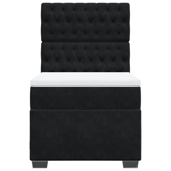 vidaXL &Kappa;&rho;&epsilon;&beta;ά&tau;&iota; Boxspring &mu;&epsilon; &Sigma;&tau;&rho;ώ&mu;&alpha; &Mu;&alpha;ύ&rho;&omicron; 100x200 &epsilon;&kappa;. &Beta;&epsilon;&lambda;&omicron;ύ&delta;&iota;&nu;&omicron;