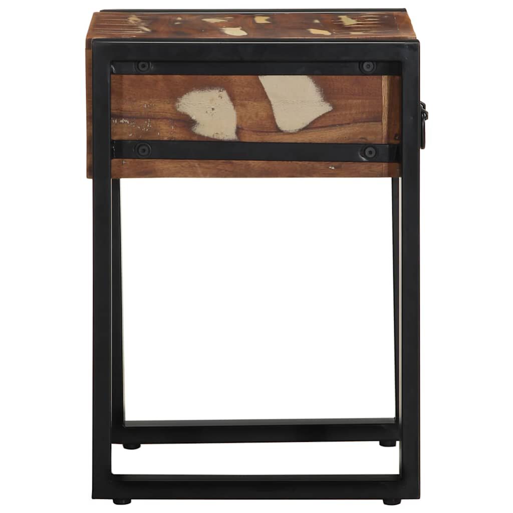 vidaXL Τραπεζάκι Πολύχρωμο 35x35x50 cm Ξύλο μασίφ αναγεννημένο