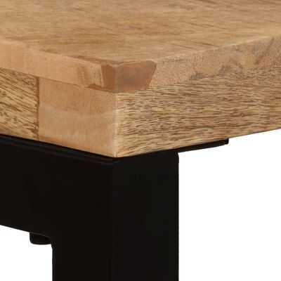 vidaXL Τραπέζι Κονσόλα 120 x 35 x 76 εκ. από Μασίφ Ξύλο Μάνγκο/Ατσάλι