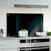 vidaXL Πλάτη Κουζίνας Μαύρη 90 x 50 εκ. από Ψημένο Γυαλί
