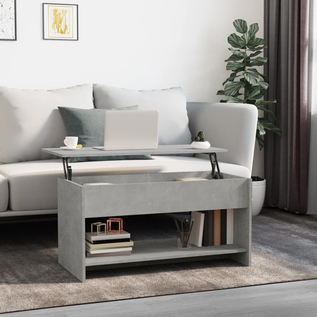 vidaXL Τραπεζάκι Σαλονιού Γκρι Σκυρ. 102x50x52,5 εκ. Επεξεργ. Ξύλο