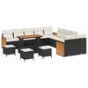 vidaXL &Sigma;&epsilon;&tau; &Kappa;&alpha;&nu;&alpha;&pi;έ &Kappa;ή&pi;&omicron;&upsilon; &mu;&epsilon; &mu;&alpha;&xi;&iota;&lambda;ά&rho;&iota; 14 pcs &Mu;&alpha;ύ&rho;&omicron; &kappa;&alpha;&iota; &Kappa;&rho;έ&mu;&alpha;