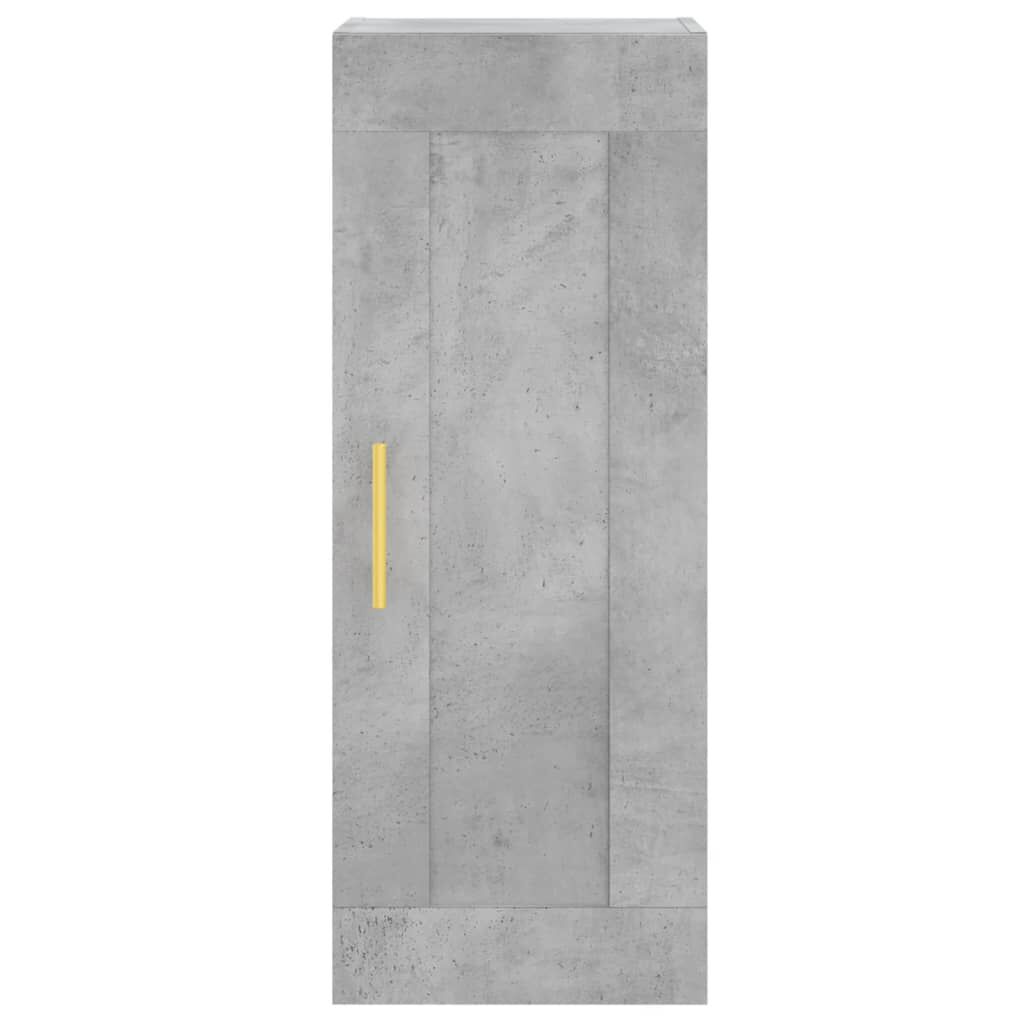vidaXL Ντουλάπι Γκρι Σκυροδέματος 34,5x34x180 εκ. Επεξεργασμένο Ξύλο