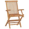 vidaXL Καρέκλες Κήπου 2 τεμ. από Μασίφ Ξύλο Teak με Taupe Μαξιλάρια