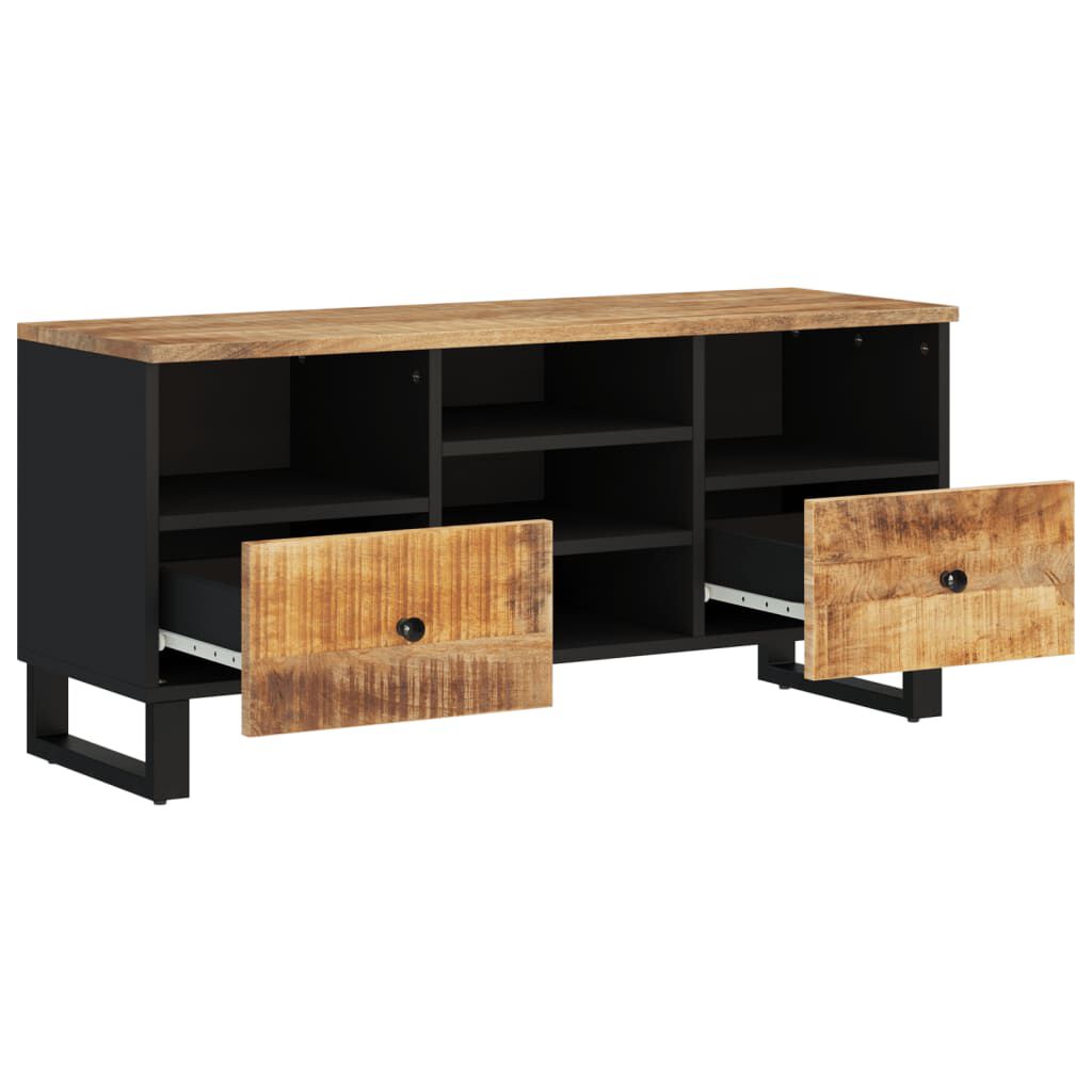 vidaXL Έπιπλο Τηλεόρασης 100x33x46 εκ. Μασίφ Ξύλο Μάνγκο & Επεξ. Ξύλο