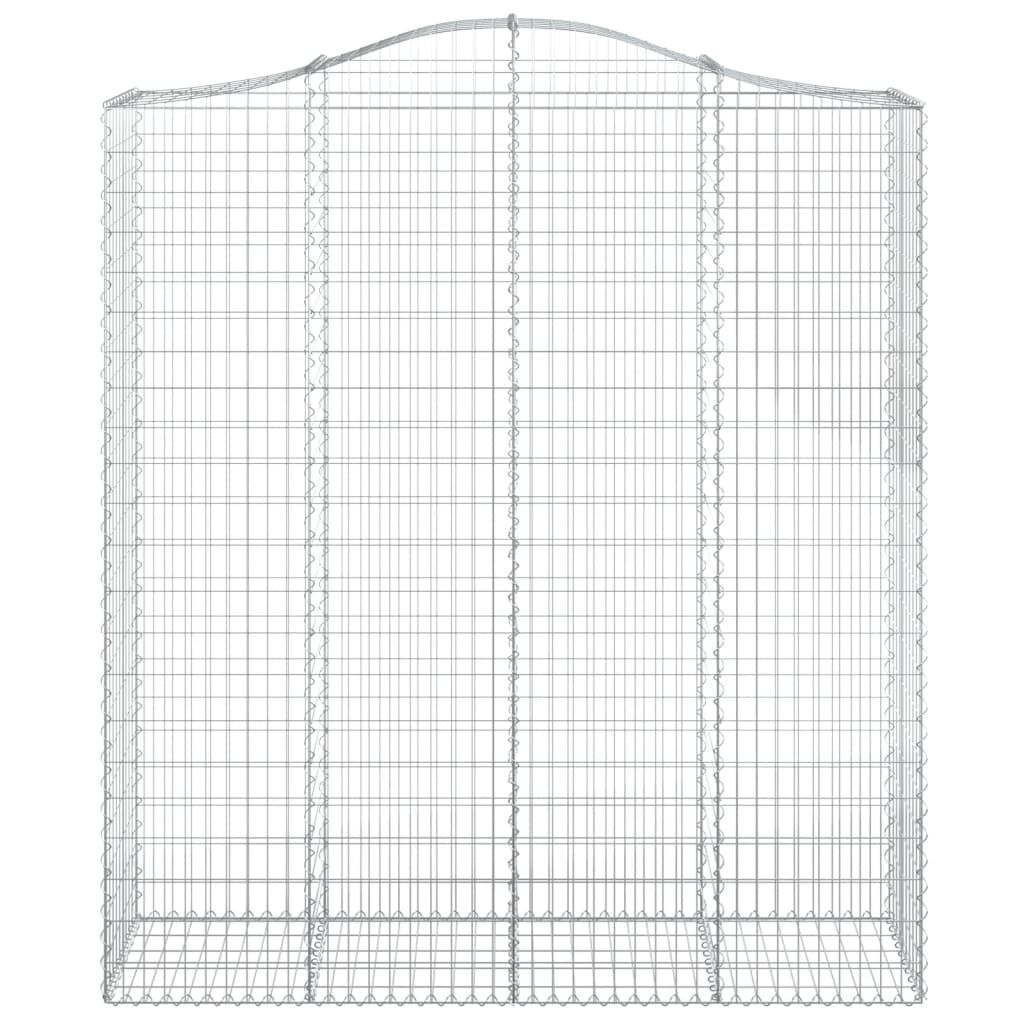 vidaXL Συρματοκιβώτια Τοξωτά 4 τεμ. 200x50x220/240 εκ. Γαλβαν. Ατσάλι