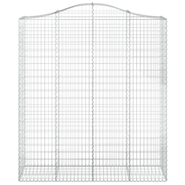 vidaXL Συρματοκιβώτια Τοξωτά 4 τεμ. 200x50x220/240 εκ. Γαλβαν. Ατσάλι