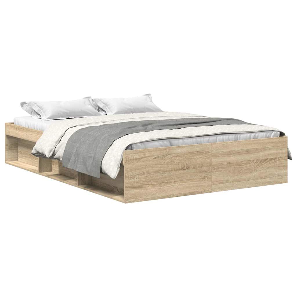 vidaXL Πλαίσιο Κρεβατιού Sonoma Δρυς 150 x 200 εκ. King Size