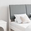 vidaXL Ταπετσαρισμένο κεφαλάρι Ανοιχτό γκρι 120 cm